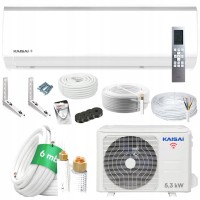 Klimatyzator ścienny KAISAI Fly 5,3kW WiFi HEPA 2024 Zestaw 6mb + Kielichy
