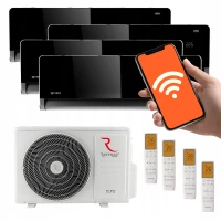 4x Klimatyzator ROTENSO Multisplit VERSU Mirror WIFI do Grzania do 95m2