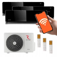 Klimatyzacja ROTENSO Multisplit 3x VERSU Mirror do Grzania do 80m2 7,9kW