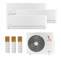 Klimatyzacja Rotenso Multisplit 3x TETA Mirror Biały 80m2 mieszkanie 8KW