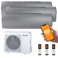 Klimatyzator Multisplit Gree 3x FAIRY Srebrny Silver do domu 95m2 WiFi