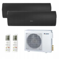Klimatyzacja Gree Multisplit 2x FAIRY DARK Grafit wydajny do 60m2 WiFi 3D