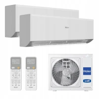 Klimatyzacja HAIER Multisplit 2x Revive Plus 3D Wydajny Wifi 50m2 dom 5kW