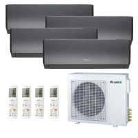 Gree MULTISPLIT 4x Pular PRO Black Czarny 100m2 do domu 3D WiFi