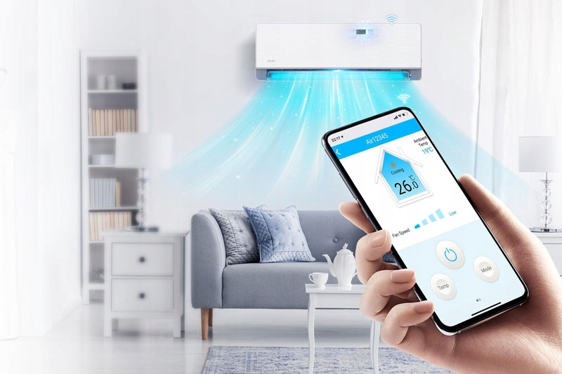 Klimatyzacja Klimatyzator 2,6KW ANDE+ 20db WYDAJNY 30m2 4D Wifi JONIZATOR Sterowanie manualne na pilot