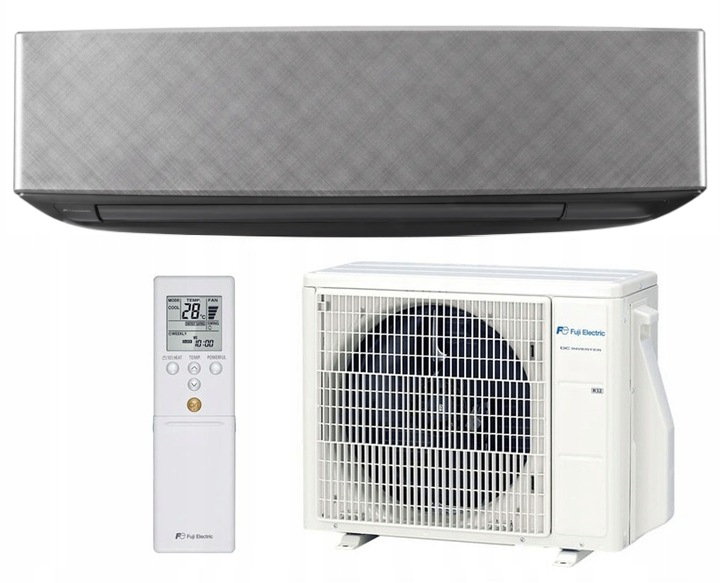 Klimatyzacja japońska Fuji Electric 2,5kW grzanie Grzanie Klimatyzator Klim Sterowanie na pilot