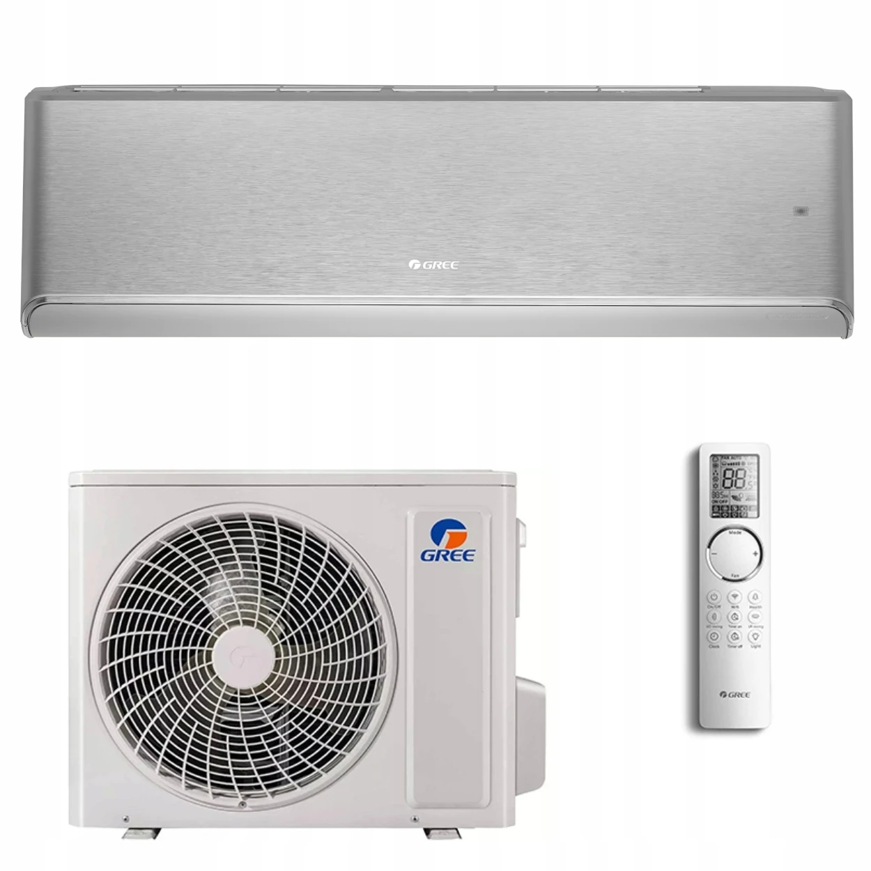 Klimatyzator domowy Gree Airy Srebrny 7,1kW WiFi Wydajny Jonizacja UV 2024