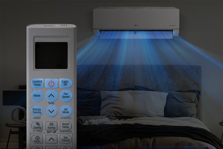 Klimatyzator LG ArtCool Beige sterowanie pilotem