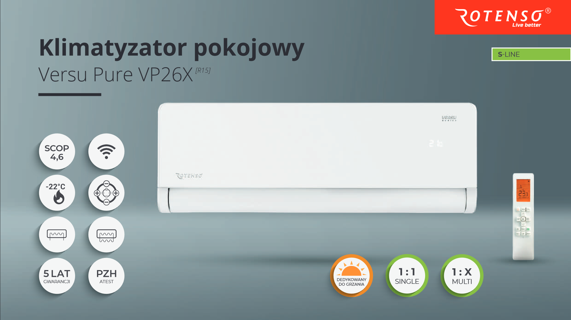 Klimatyzator Rotenso Versu Pure
