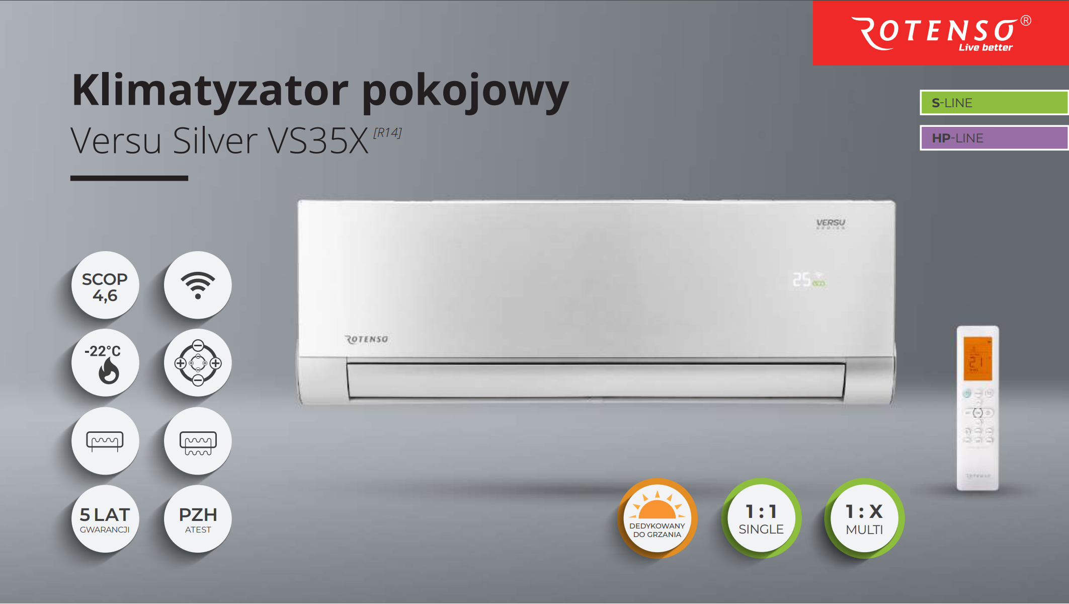 Klimatyzator Rotenso Versu Silver