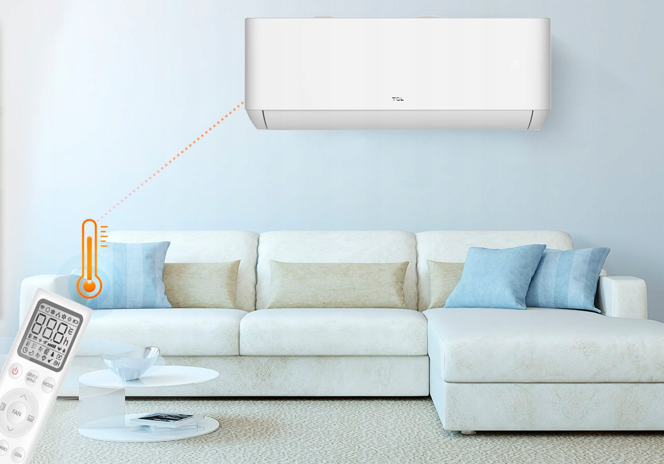 Klimatyzator TCL Elite White Biały 2,6kW 4D WiFi Klimatyzacja Pompa Ciepła Zalecana maksymalna wielkość pomieszczenia 30 m²